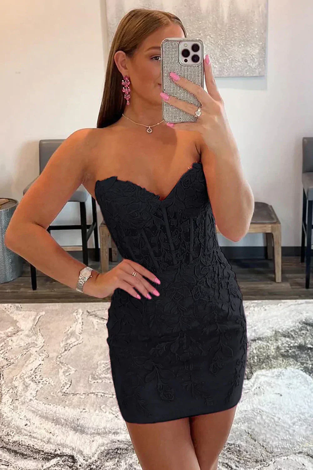 Adorable Sweetheart Lace-Up Homecoming Dress in Short Tight Fit - Image 10
