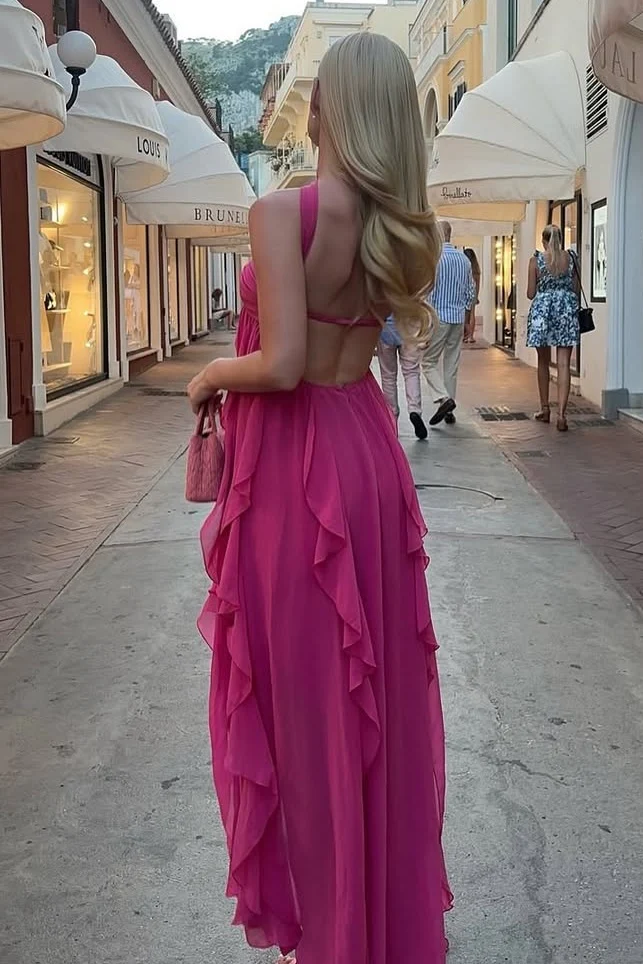 Beautiful A Line Sweetheart White Long Prom Dress with Ruffles Split Front - Image 23