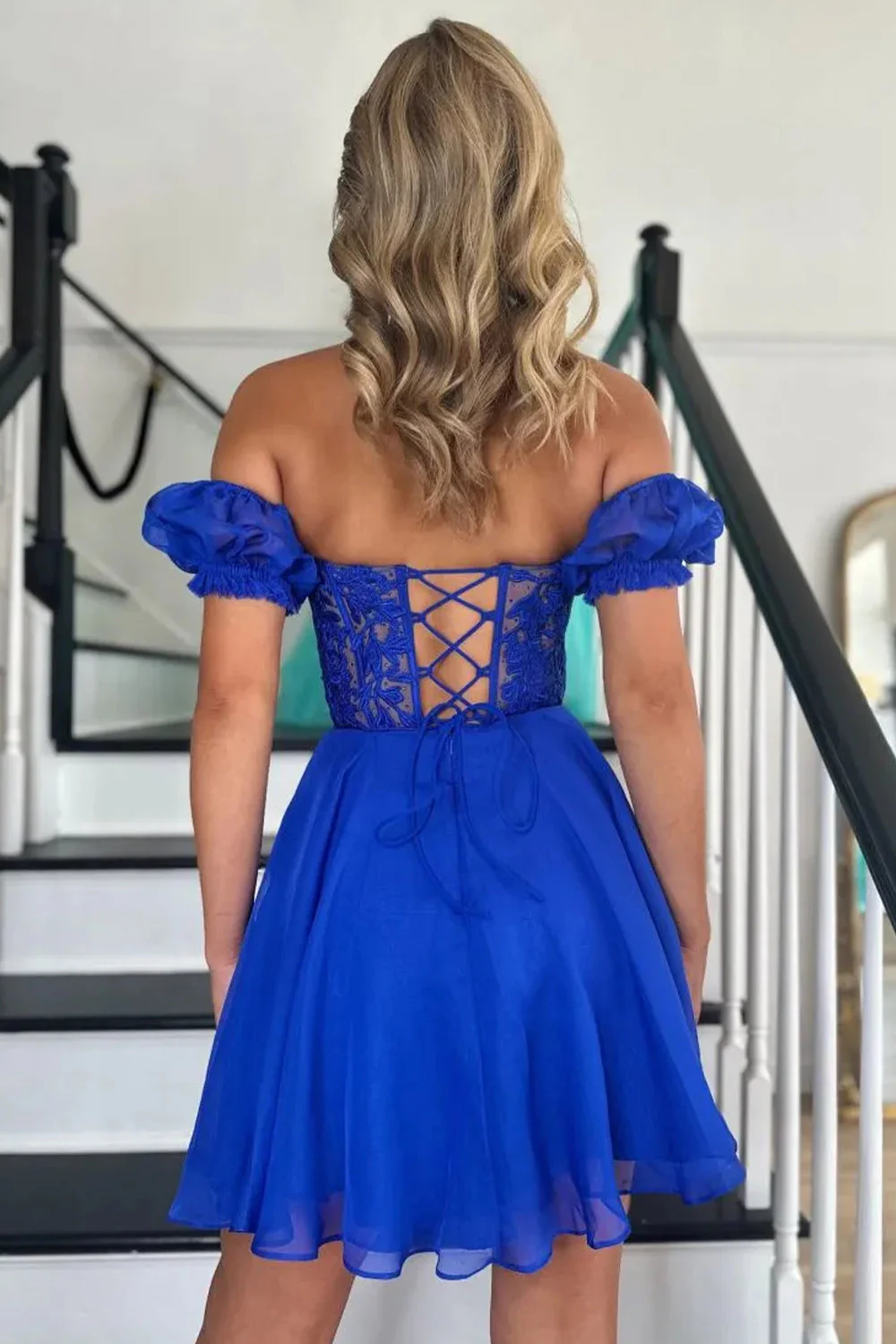 Cute Sweetheart A-Line Short Dress Lace Up Back with Detachable Sleeves Homecoming Dress - Image 4