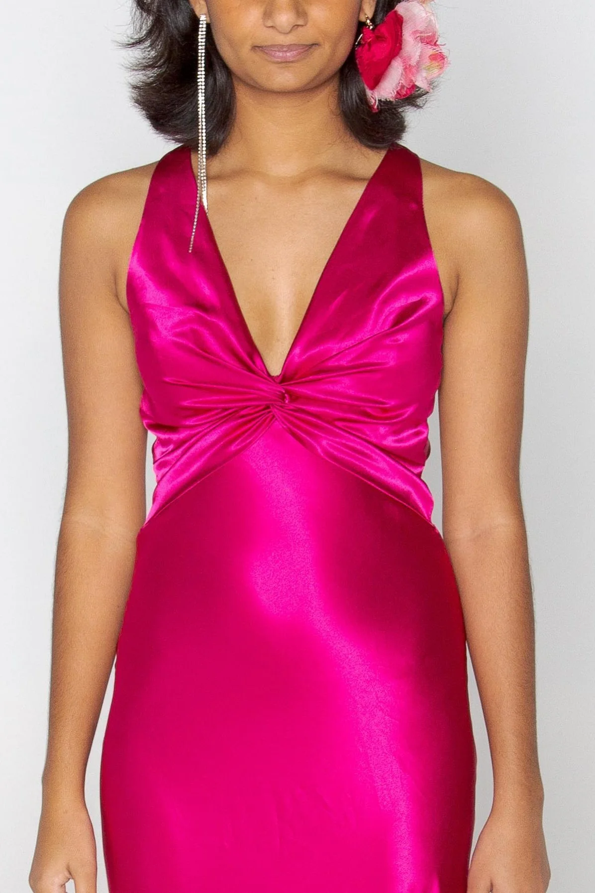 Stylish Sheath V Neck Green Long Party Dress with Open Back Bowknot - Image 37
