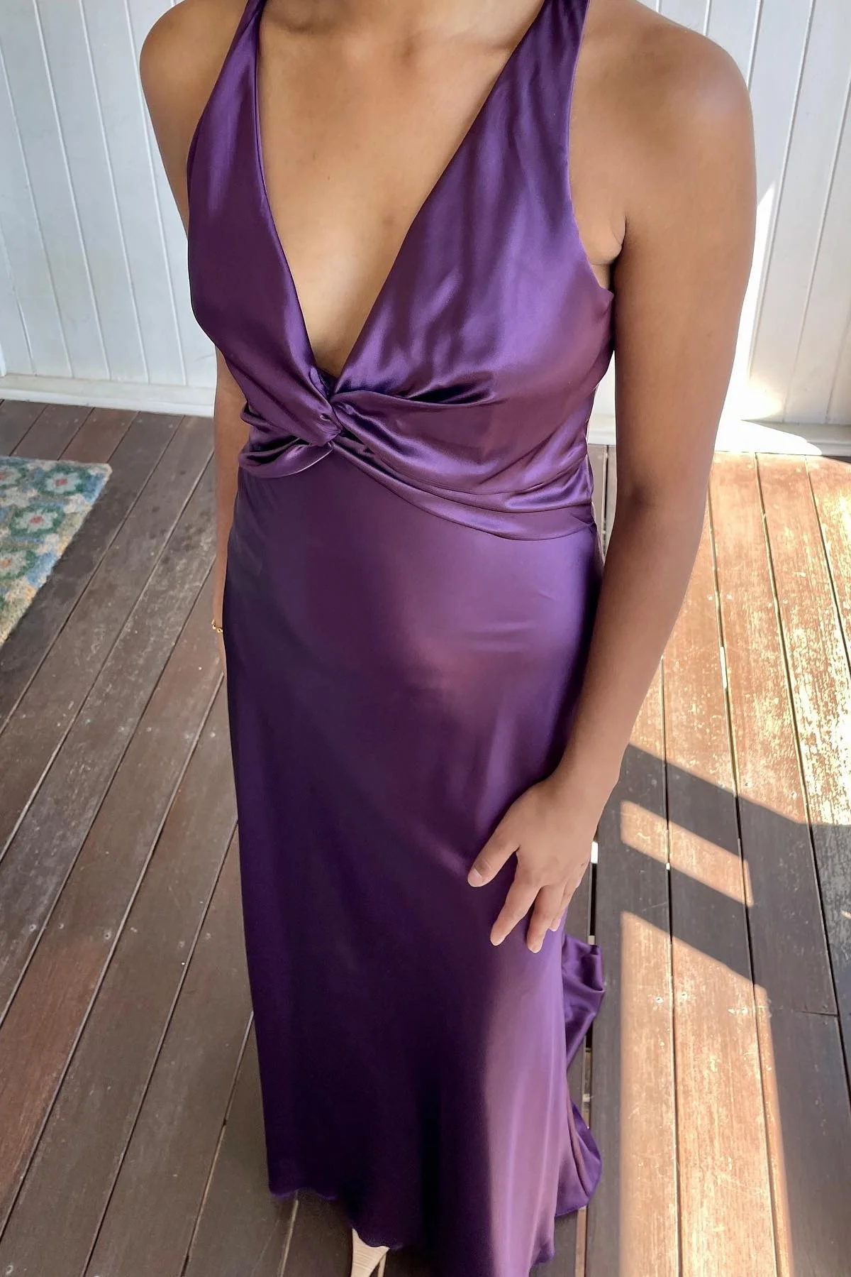 Stylish Sheath V Neck Green Long Party Dress with Open Back Bowknot - Image 10