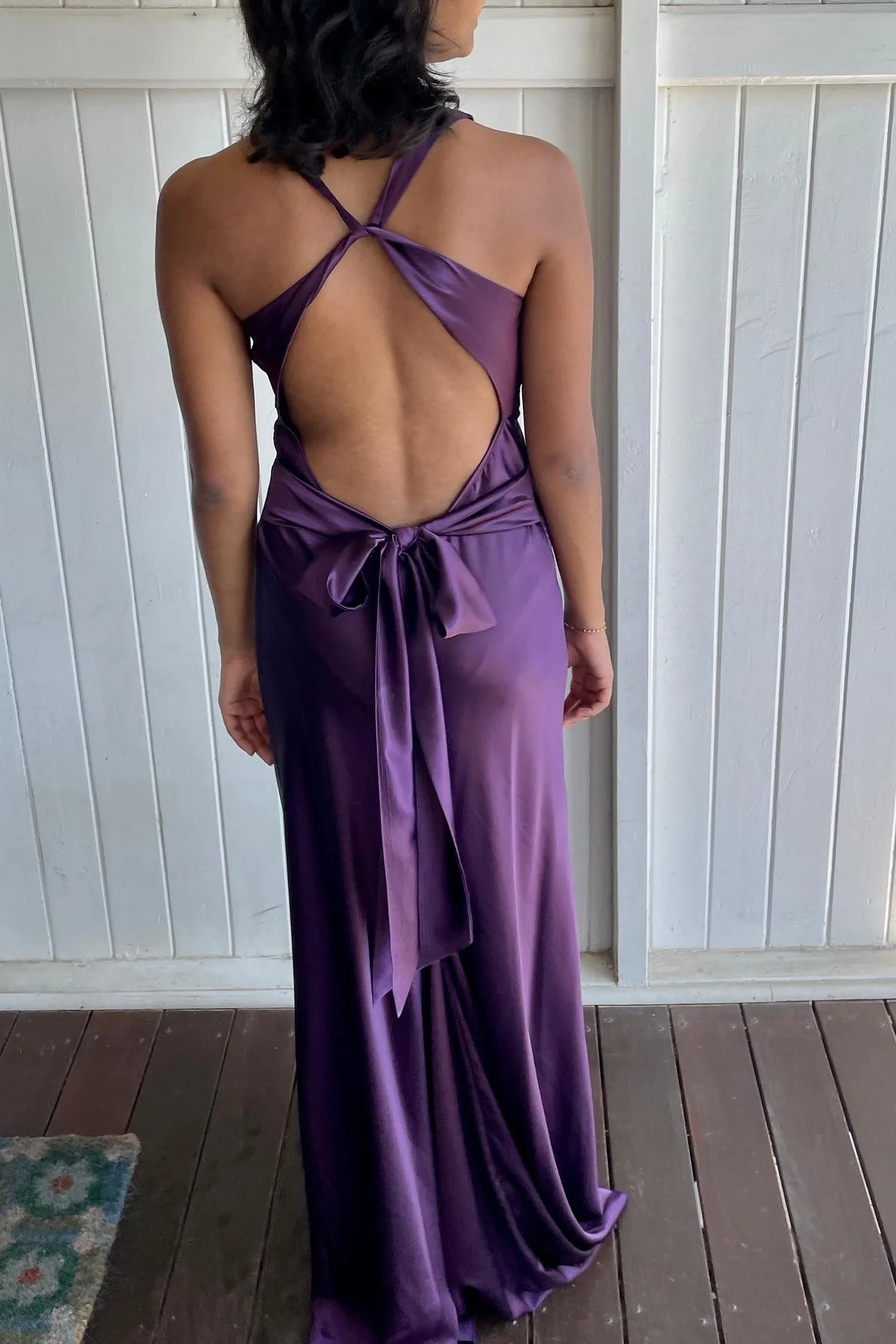 Stylish Sheath V Neck Green Long Party Dress with Open Back Bowknot - Image 12