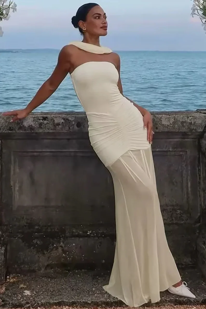Fashionable Mermaid Off the Shoulder Black Long Party Dress with Ruffles - Image 9