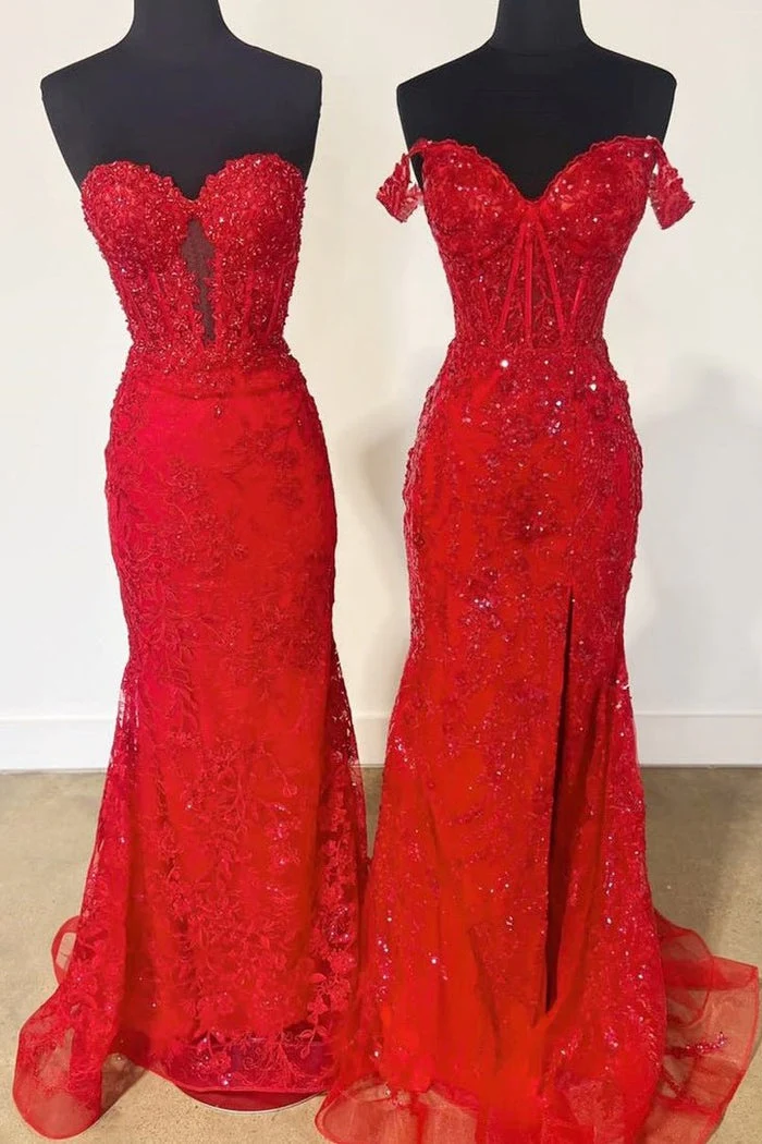 Backless Sequin Mermaid Prom Dress with Sweetheart Neckline and Delicate Appliques - Image 19