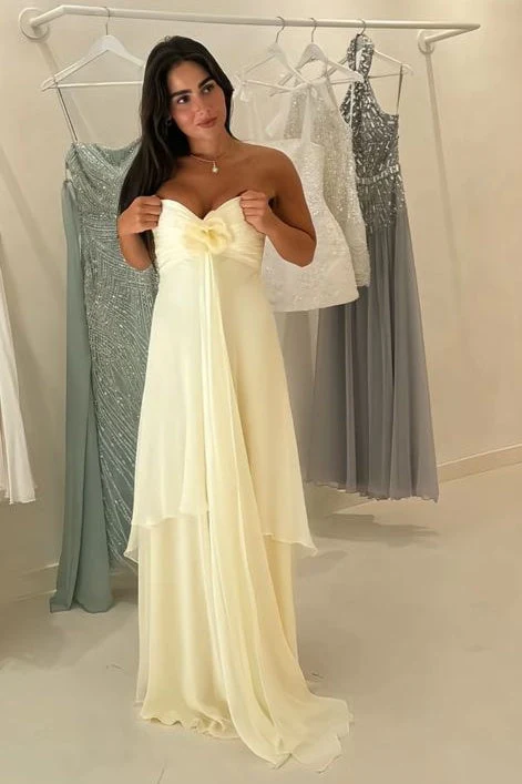 Pretty A Line Strapless/Sweetheart Silver/Light Pink Long Party Dress with Ruffles - Image 6