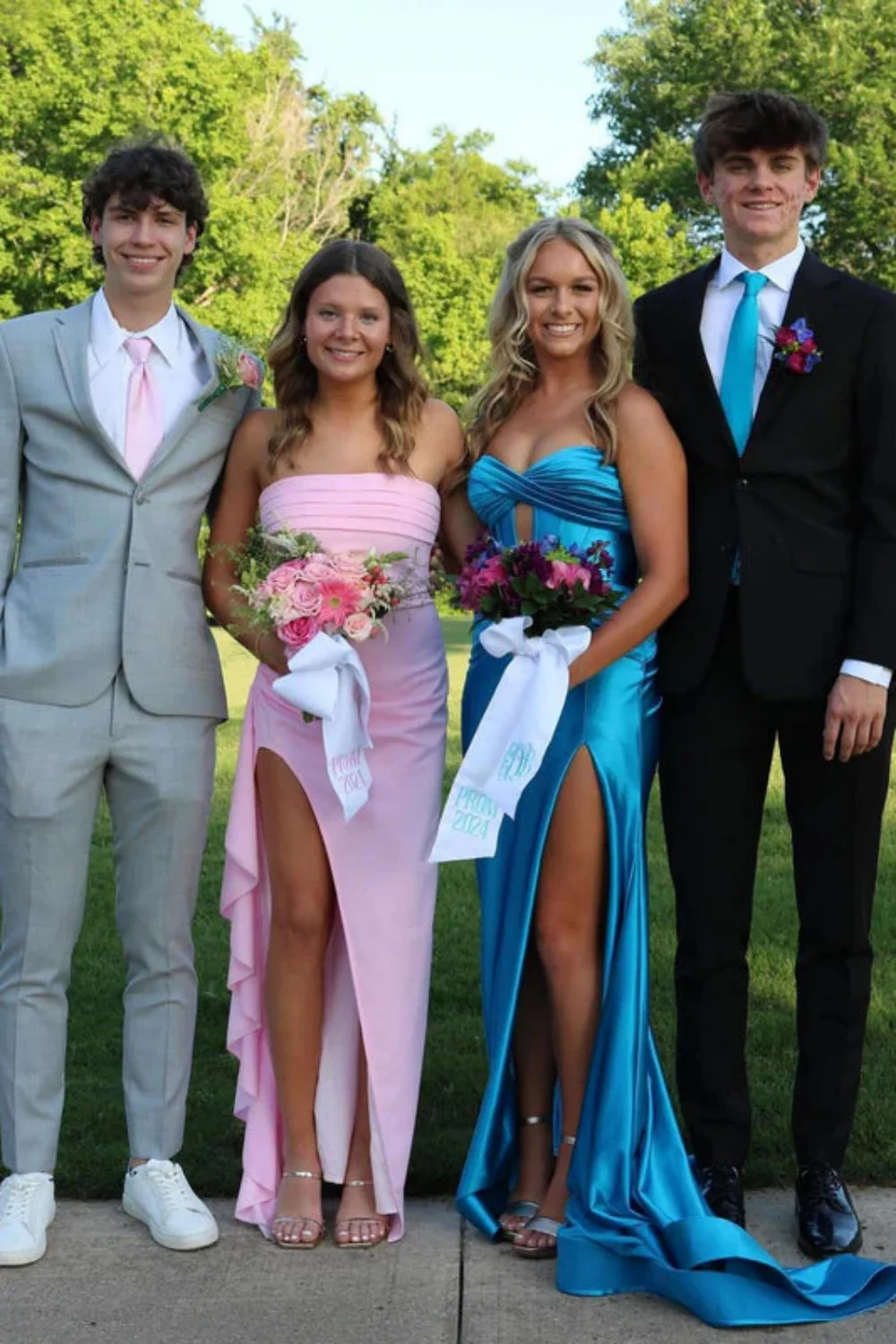 Red Strapless Ruched Strapless Long Mermaid Prom Dress with High Slit - Image 18