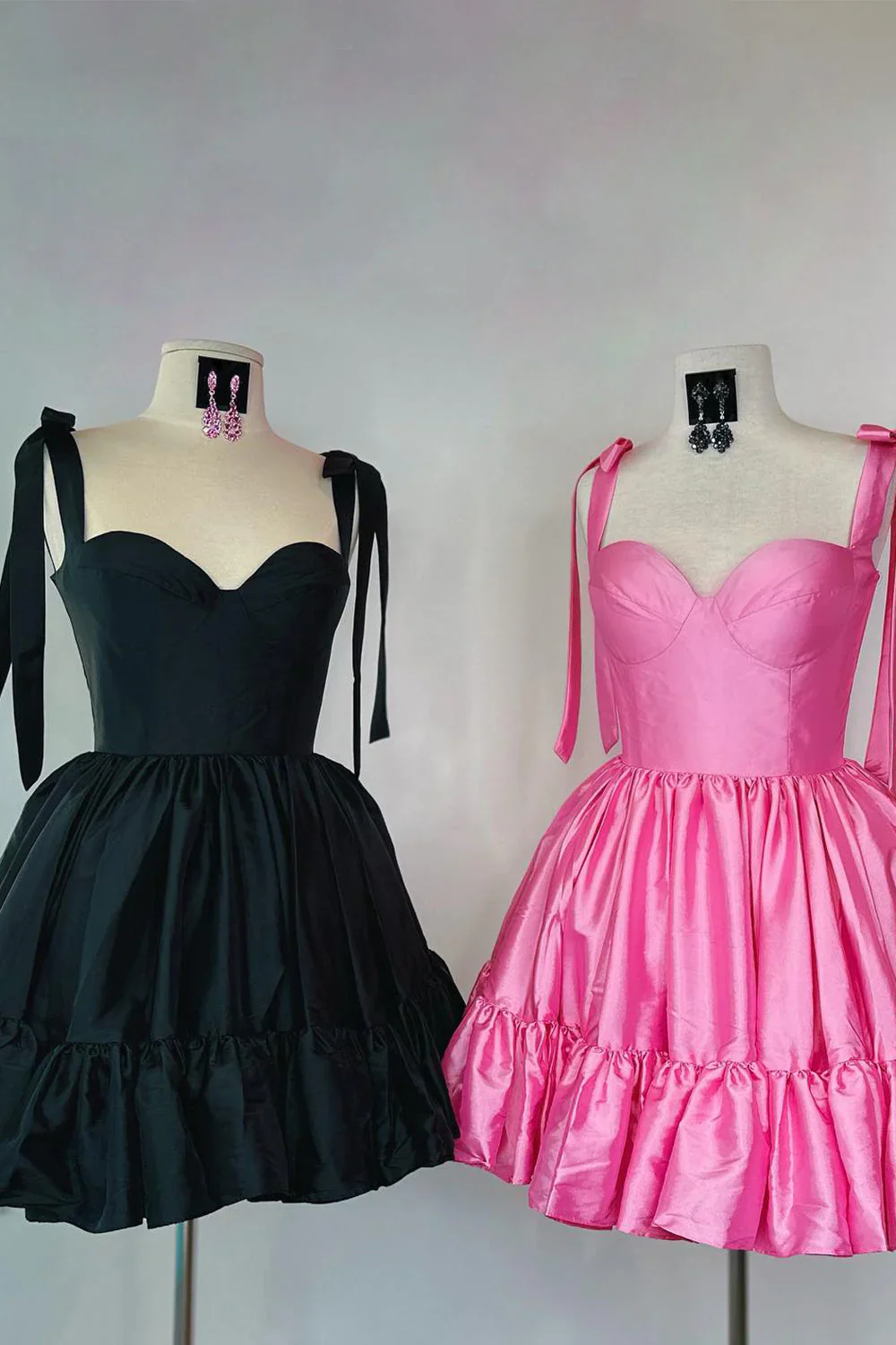 Sweet Satin Homecoming Dress with A-Line Silhouette and Ruffle Details - Image 8