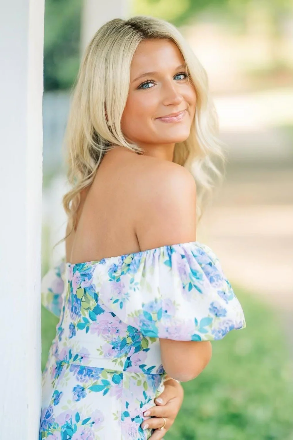 Trendy A Line Sweetheart Blue Printed Short Homecoming Dress with Bowknot - Image 3