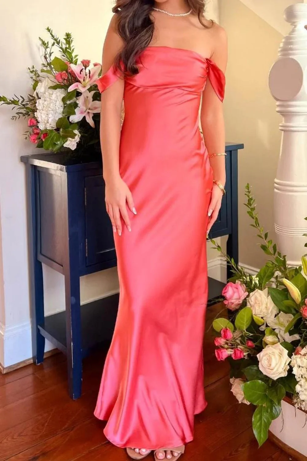 Trendy Sheath Off the Shoulder Lilac Prom Dress with Ruched - Image 8