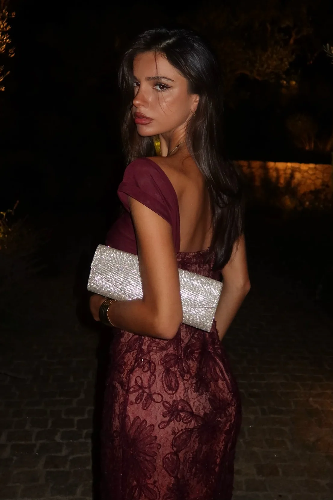 Trendy Mermaid Sweetheart Burgundy Long Party Dress with Lace - Image 7